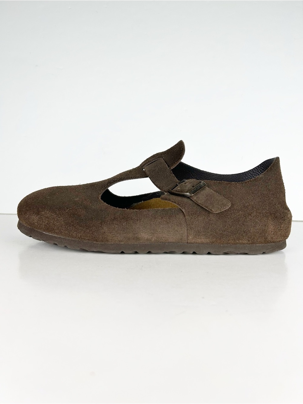Birkenstock London Mocha Brown Leather Closed Toe Buckle Clogs Shoes EU 42 US 11 - Picture 9 of 14